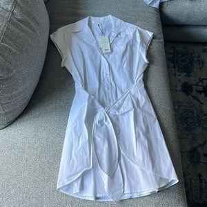 NWT Aimee shirt dress white sz 10 Veronica beard